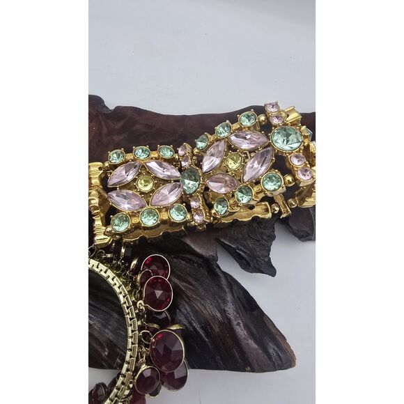 Vintage to Now One Size Stretch & Wrap Bracelet Lot ( 4 )  Rhinstone Bling - Picture 10 of 15